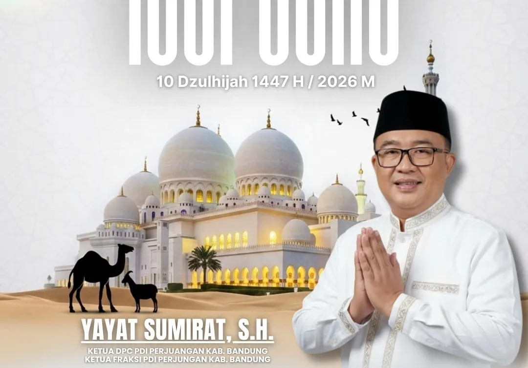 DPC PDI Perjuangan Kabupaten Bandung Sembelih 6 Ekor Sapi Kurban